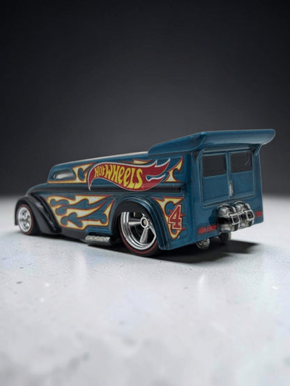 Hotwheels 2016 Collector Edition "Drag Dairy® Die-Cast Car |Premium RLC Vintage Blue Flame Design 1:64 Scale DJH59-D910