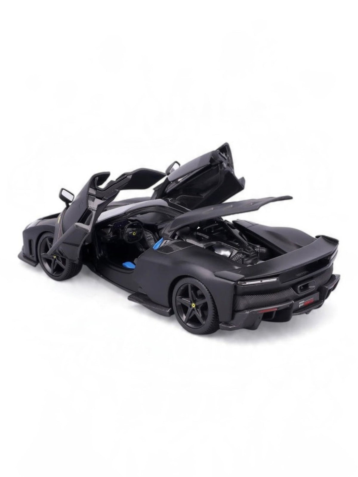 Bburago Ferrari F80 Matte Black 1:24 Scale Diecast Model Car with Acrylic Case