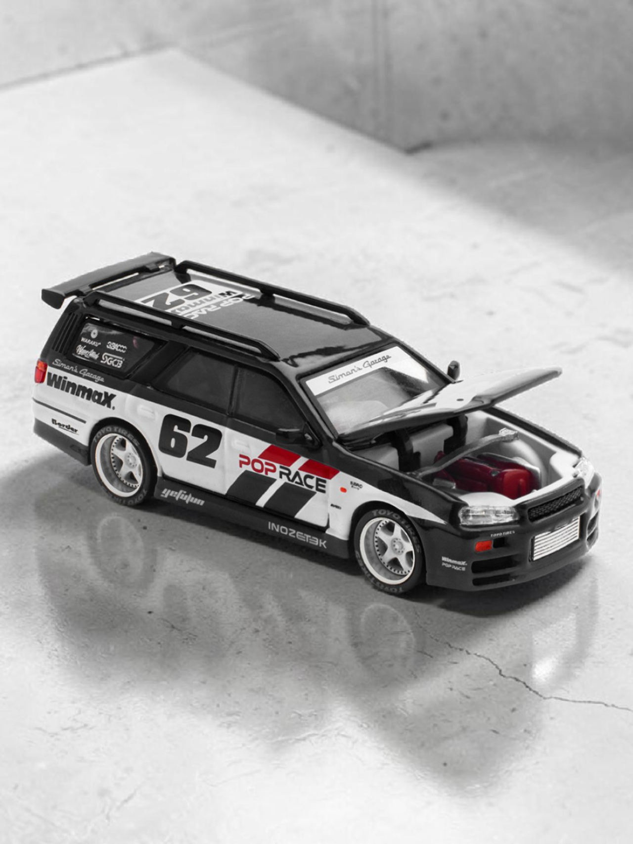 Pop Race pr64-211 Nissan Stagea R34 1:64 Scale