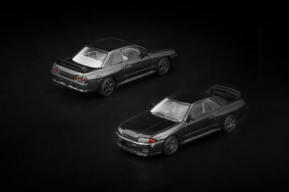 (PRDC002) POP RACE R32 GT-R DARK CHROME Diecast Model 1:64 Scale
