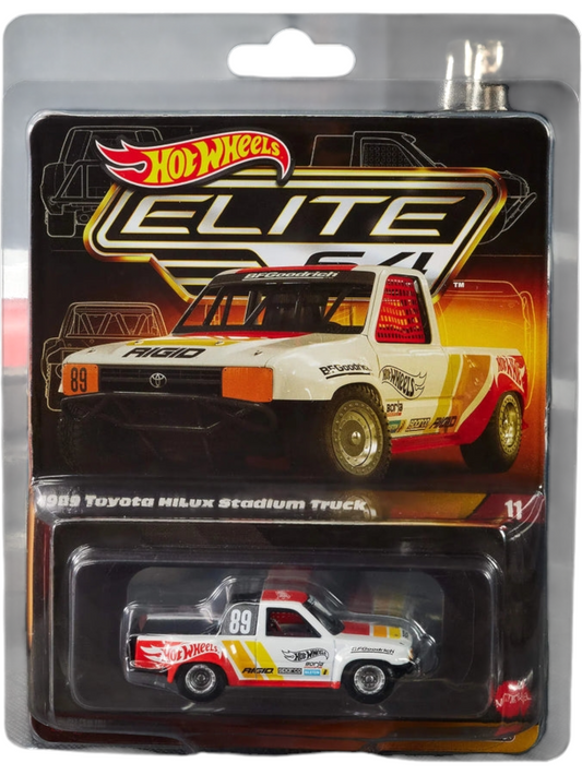 Hotwheels Elite 64 - 1989 Toyota Hilux Stadium Truck Premium Metal Die-cast Collectible 1:64 Scale (With Protector) HWR90