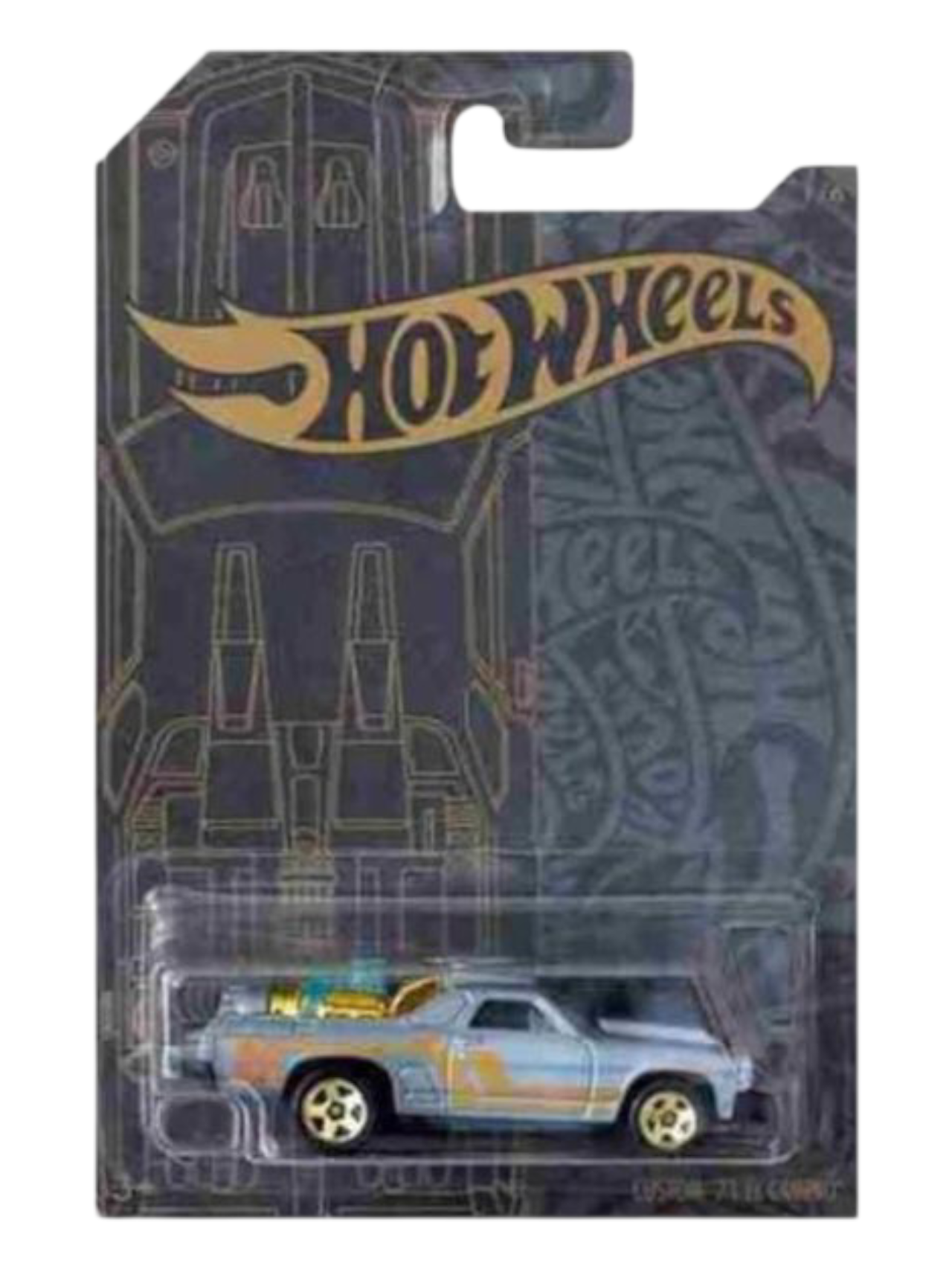 HotWheels 2019 Satin and Chrome 51st Anniversary Custom 71 EL Camino Imported Mainline Card Art 1:64 Scale