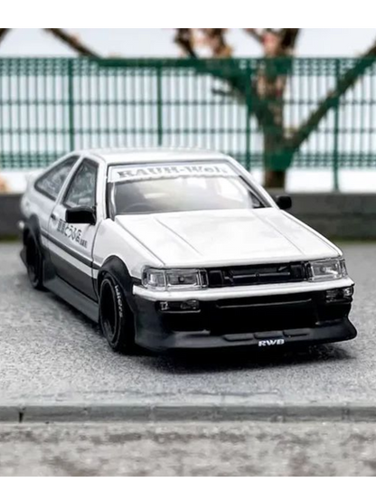 Street Warrior Toyota AE86 Rauh-Welt Premium Diecast 1:64 Scale (With Acrylic Case)