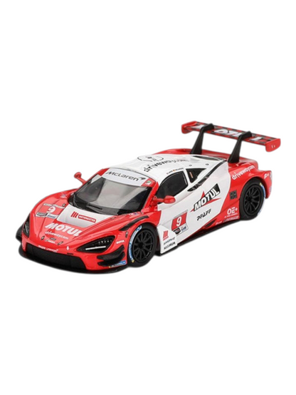 Mini GT 993: McLaren 720S GT3 Evo Pfaff Motorsports 2024 IMSA Laguna Seca 1:64 Scale