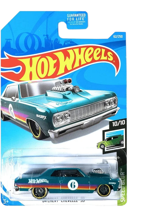 Hot Wheels 64 Chevy Chevelle ss ( blister damage car mint condition) imported mainline 1:64 Scale