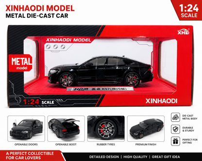 XINHAODI HCM "Audi R S7" Flash Edition(Black And Grey) Imported 1:24 Scale die-cast Model