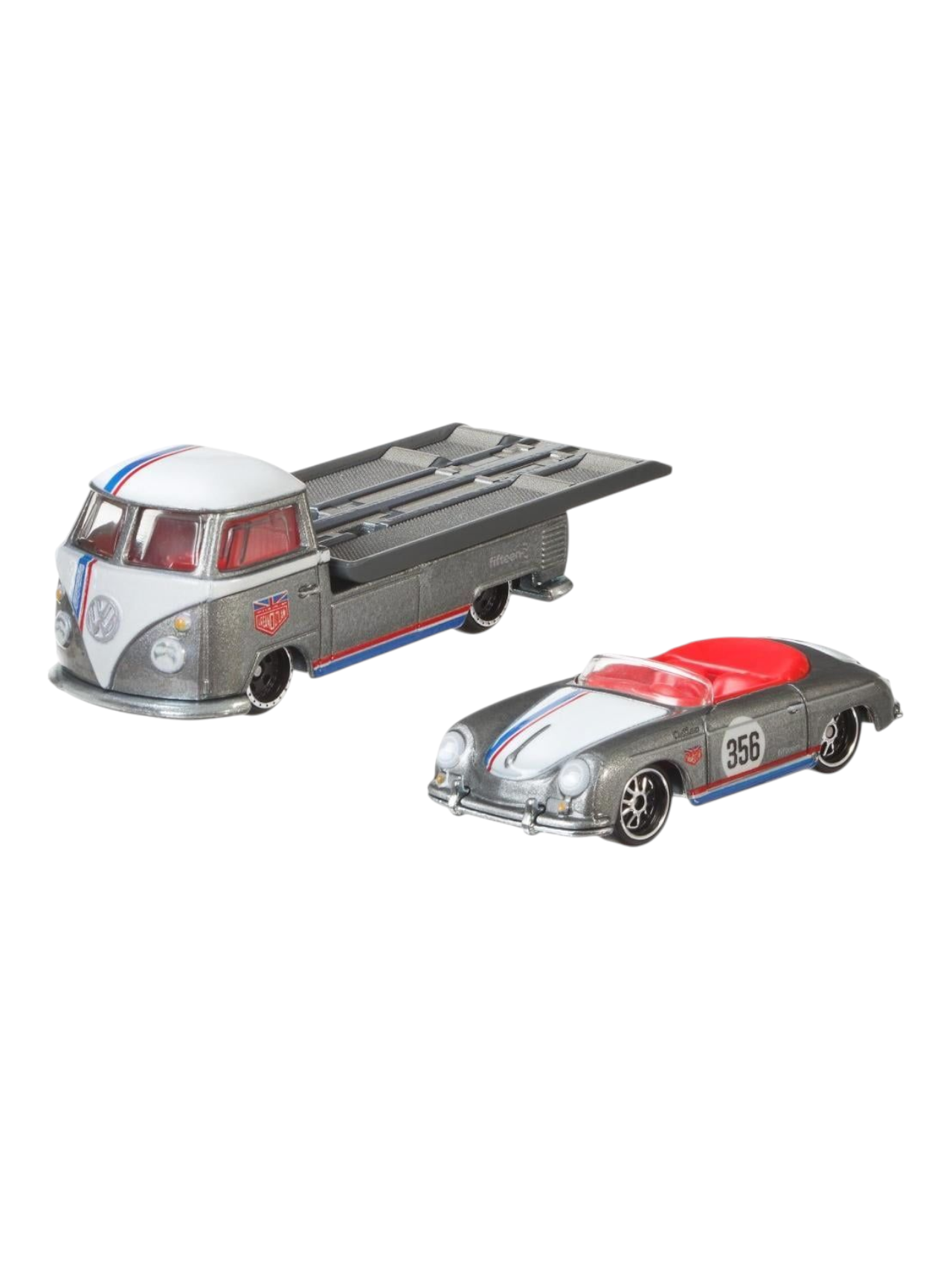 HotWheels Car Culture Team Transport Porsche 356 Speedster Volkswagen Transporter T1 Pickup #1 Imported 1:64 Scale