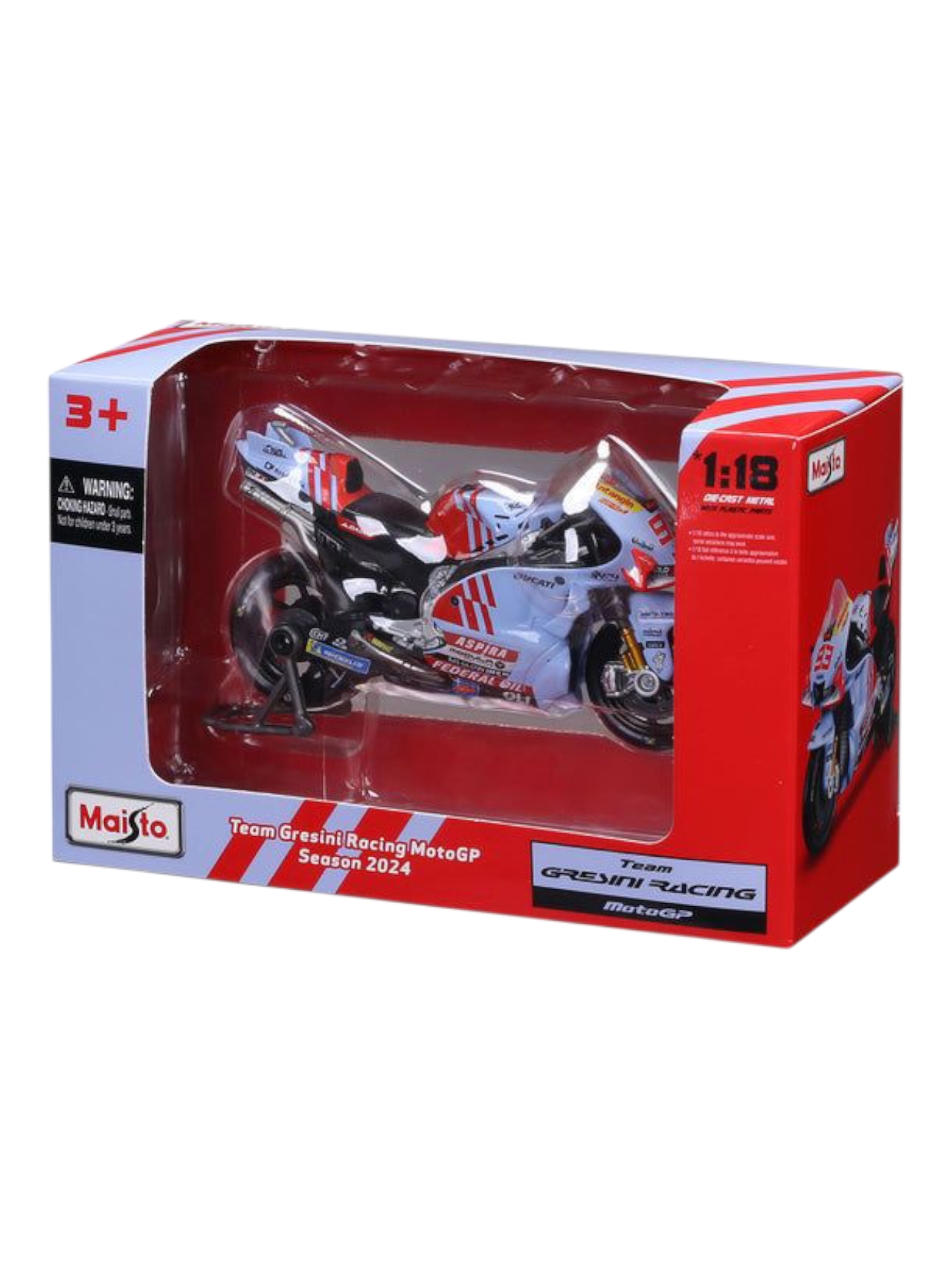 Maisto Team Gresini Racing Moto GP Season 2024 #93 Marc Marquez 1:18 Scale