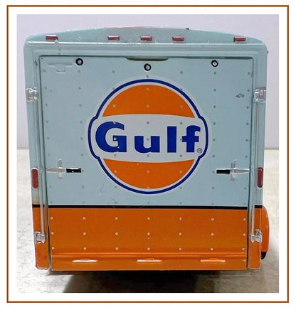 Greenlight 1972 ford club wagon & enclosed car trailer imported team transport 1:64 Scale