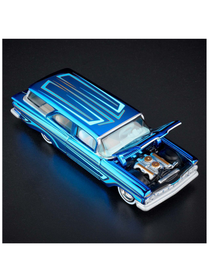 HotWheels Chevrolet 1959 Brookwood RLC 1:64 RLC (With Acrylic Case)