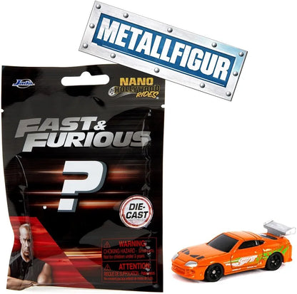 Jada Toys Fast & Furious Blind Pack Nano Cars - Mystery Blind Pack - 1pcs only - random assortment