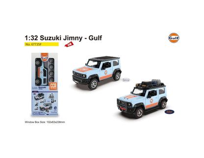 CCA Gulf Suzuki Jimny 2 In 1 Diecast Model Imported 1:32 Scale Car Tuning