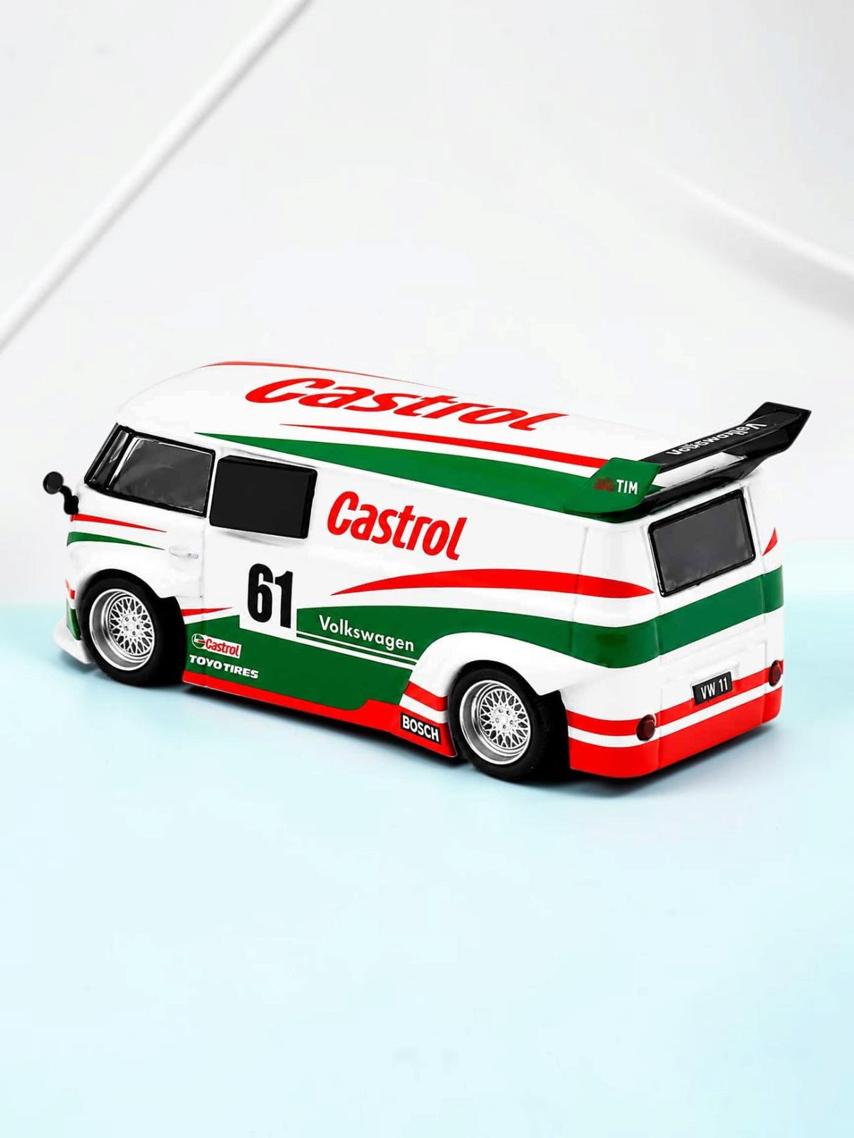 SUPCAR "Volkswagen T1 Castrol Racing Van #61 Die-Cast Model Car | Premium Collectible Display Model 1:64 Scale