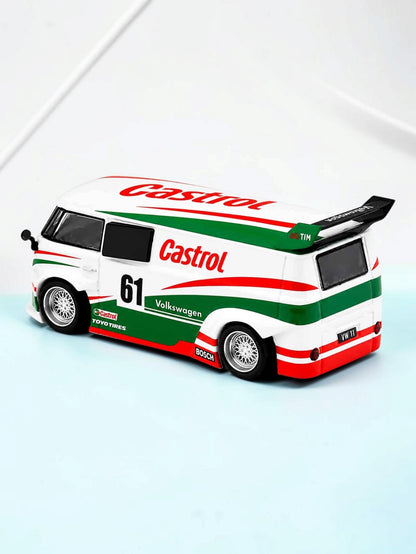 SUPCAR "Volkswagen T1 Castrol Racing Van #61 Die-Cast Model Car | Premium Collectible Display Model 1:64 Scale