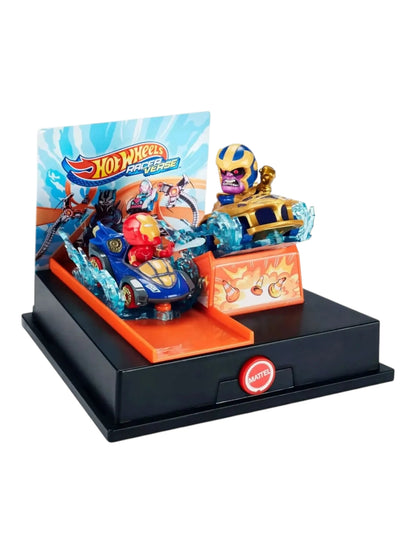 Hotwheels Marvel racer verse Iron Man & Thanos Imported Premium RLC Die Cast Car Set (with light)