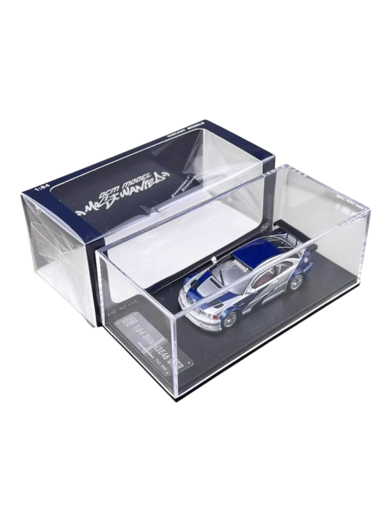 DCM Model Need For Speed Most Wanted (NFS) BMW E46 M3 GTR 1:64 Scale Premium Diecast (With Acrylic Case)