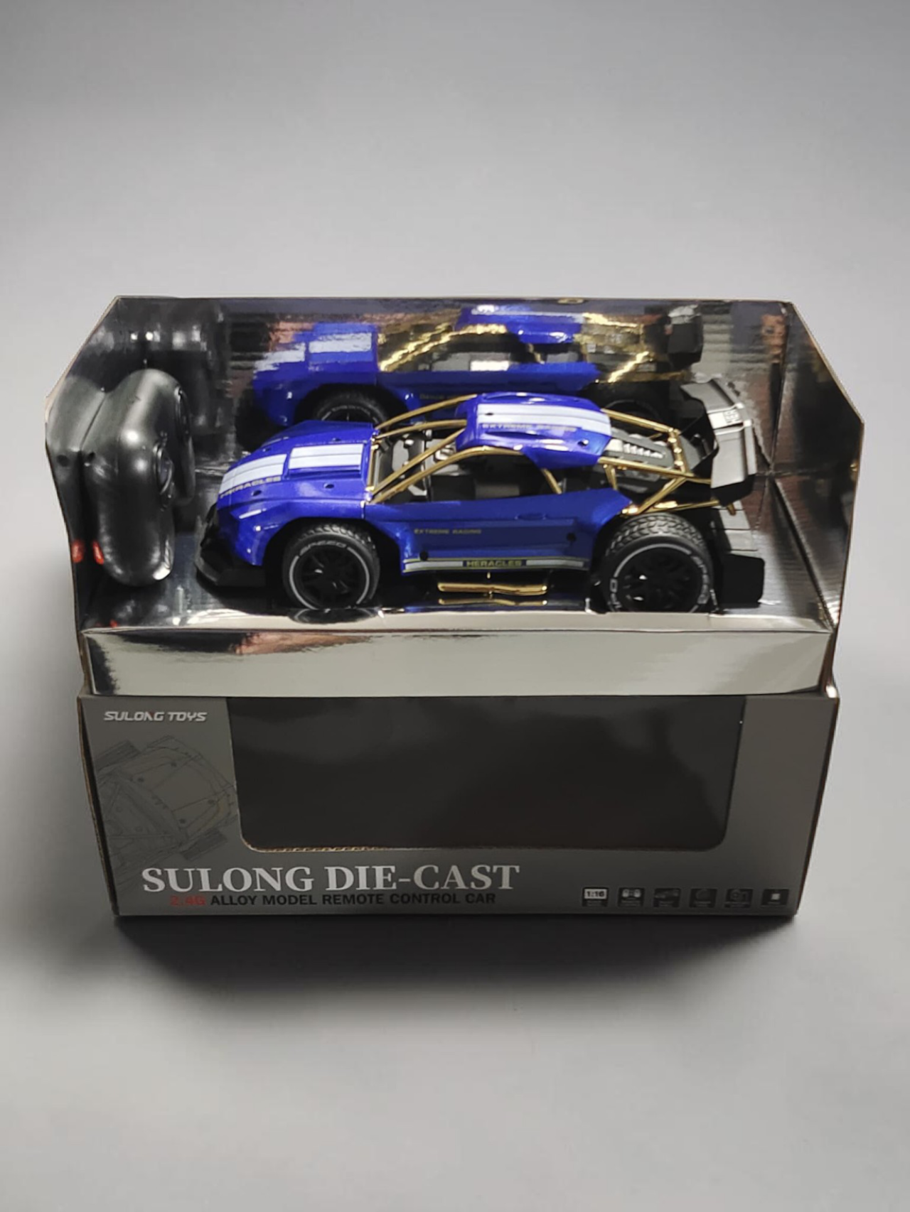 SULONG RC CAR 2.4G Alloy Model Remote Control Car 1:16 Scale Rubber Tires , Rechargeable battery