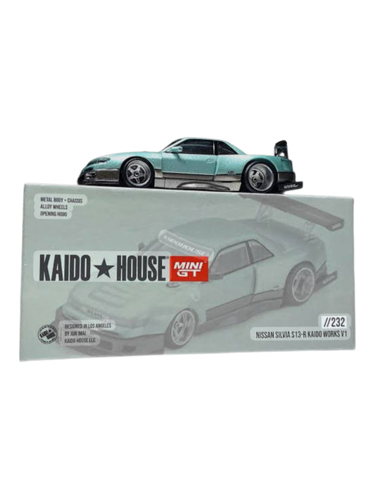 Mini GT Kaido House #232 Nissan Silvia S13-R Kaido Works V1 1:64 Scale