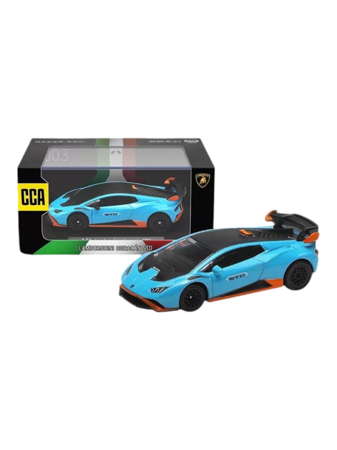 CCA Lamborghini Huracan STO die-cast scale model car with acrylic case 1:64 Scale
