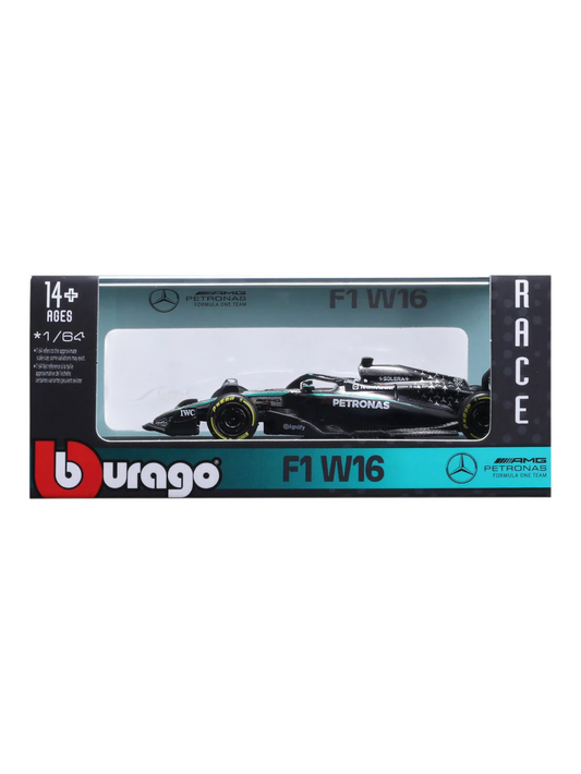 Bburago Formula 1 (F1) 2025 Mercedes-AMG F1 W16 E Kimi Antonelli No-12 1:64 Scale