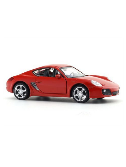 Porsche Cayman S Red 1:32 MSZ licensed pullback diecast Scale Model car