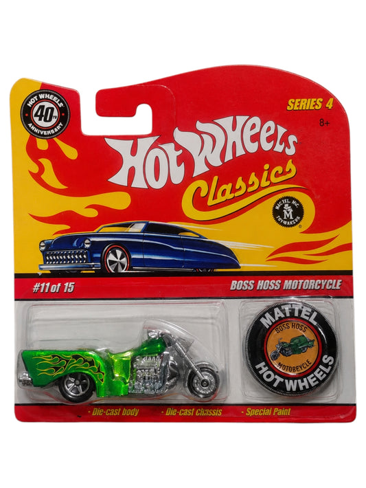 Hotwheels Classics Series 4 Boss Hoss Motorcycle #11/15 | 40th Anniversary Limited Edition | Die-Cast Collectible 1:64 Scale