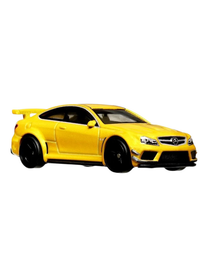 HotWheels '12 Mercedes benz c 63 amg coupe black Series premium 1:64 Scale HKF23