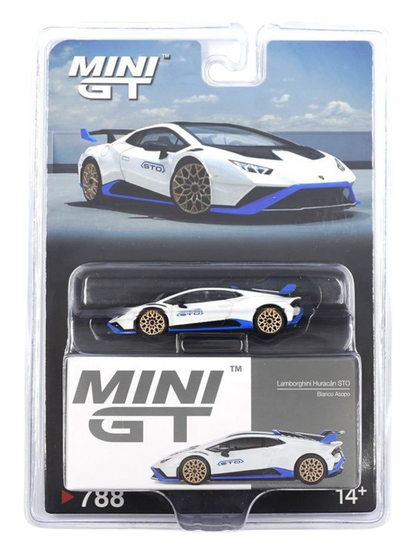 Mini GT Lamborghini Huracan STO (Bianco Asopo) Code-788 1:64 Scale