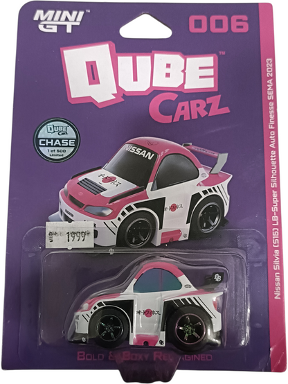 MINI Gt QUBE CARZ bold / boxy reimagined nissan silvia ( S15 ) lb-super silhouette auto finesse sema 2023 ( CHASE PIECE )