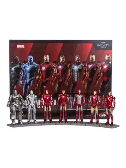 Marvel Studios : The Infinity Saga 4 Inch Scale Iron Man Collection Figures Set of 7 by ZD Toys