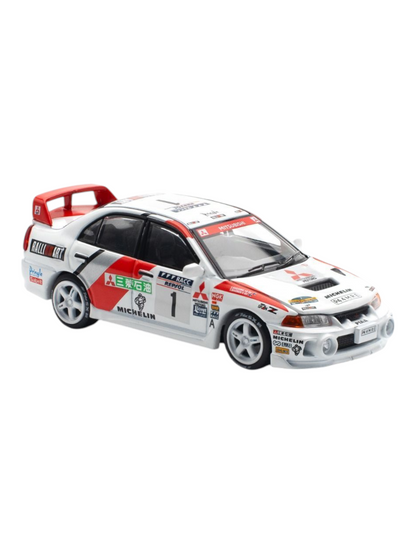 Pop Race Mitsubishi Lancer Evolution IV 1977 Catalunya Rally Winner PR640165 1:64 Scale