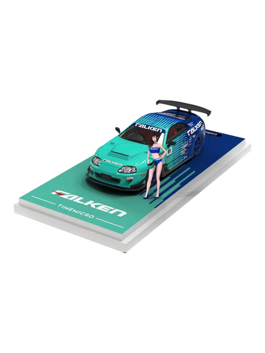 Time Micro Toyota Supra A80Z Falken Livery 1:64 Scale (With Acrylic Case and Action Figure not Included)