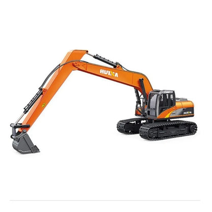 Huina Toys 1551 RC Remote Control Excavator With 15 Functions USB Charging construction machine 360° rotating body 7.4V rechargeable battery Playing Time: Approx. 25–30 minutes Charging Time: Approx. 2–3 hours Up to approx. 3.5 km/h 1:14 scale