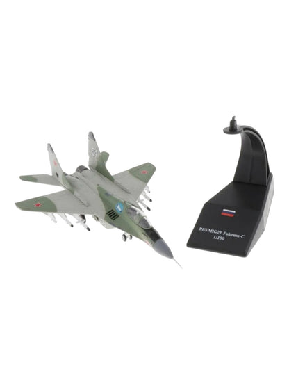 Russian MIG-29 Fulcrum C 1:100 Scale Diecast Military Aircraft Model | Fighter Jet Collectible code 2001