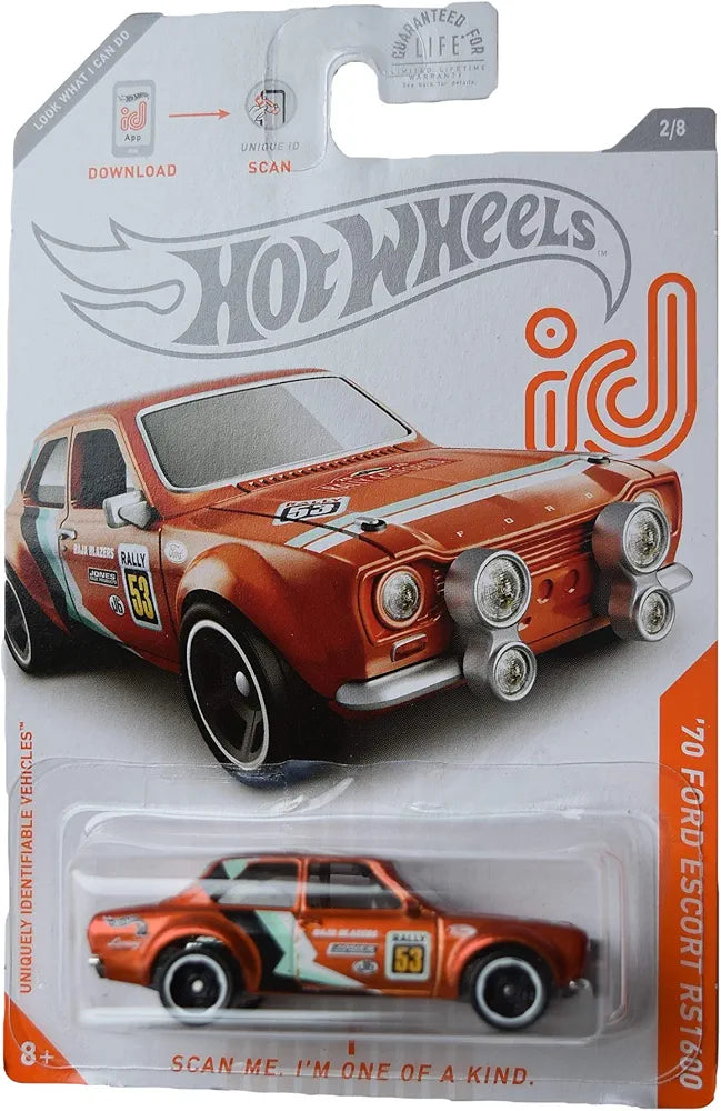 Hotwheels id 70 Ford Escort rs1600 Imported Mainline 1:64 Scale GJP05-D7C5