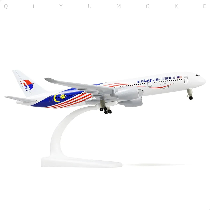 Aircraft Malaysia Airlines Airbus Display Stand With Landing Wheels Diecast Model 20cm Scale (No. 325)Airplane