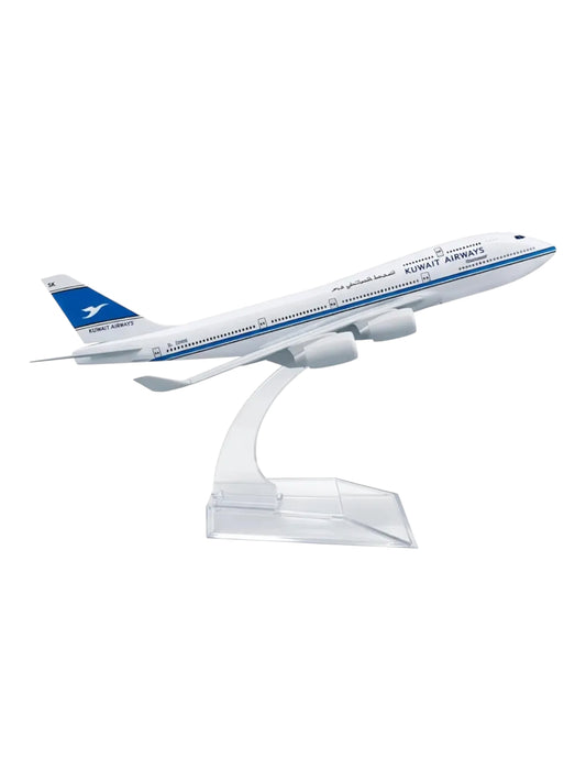 Aircraft Model Western Era Kuwait Airways B747 1:300 Scale Model | 16cm Metal  Airplane (Code 129)