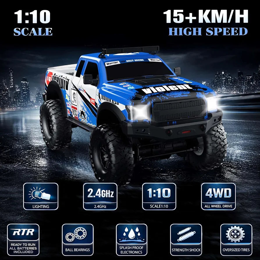 HB Toys Racing Rally Climbing Beast Off Road Remote Control Car 1:10 Scale 4WD Rally Car RTR | Code: HB-ZP1010