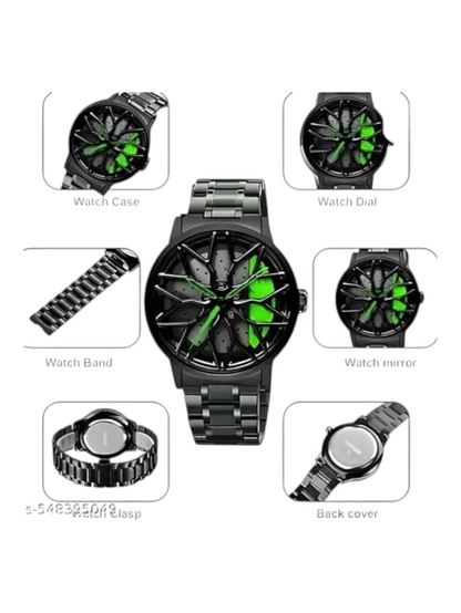 Tencel Wheel Type Gyro Wrist Watch