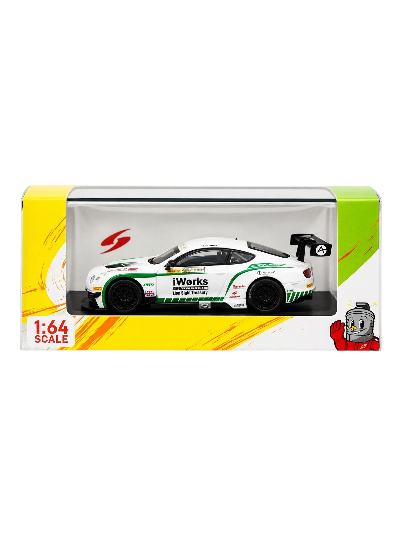 SPARK "Bentley Continental GT3 No.88 Macau GP FIA GT World Cup 2015 Bentley Team Absolute 1:64 Scale