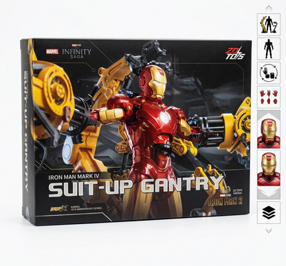 ZD Toys Marvel studios Infinity Saga 'Iron man Mark IV Suit - Up Gantry Action Figure