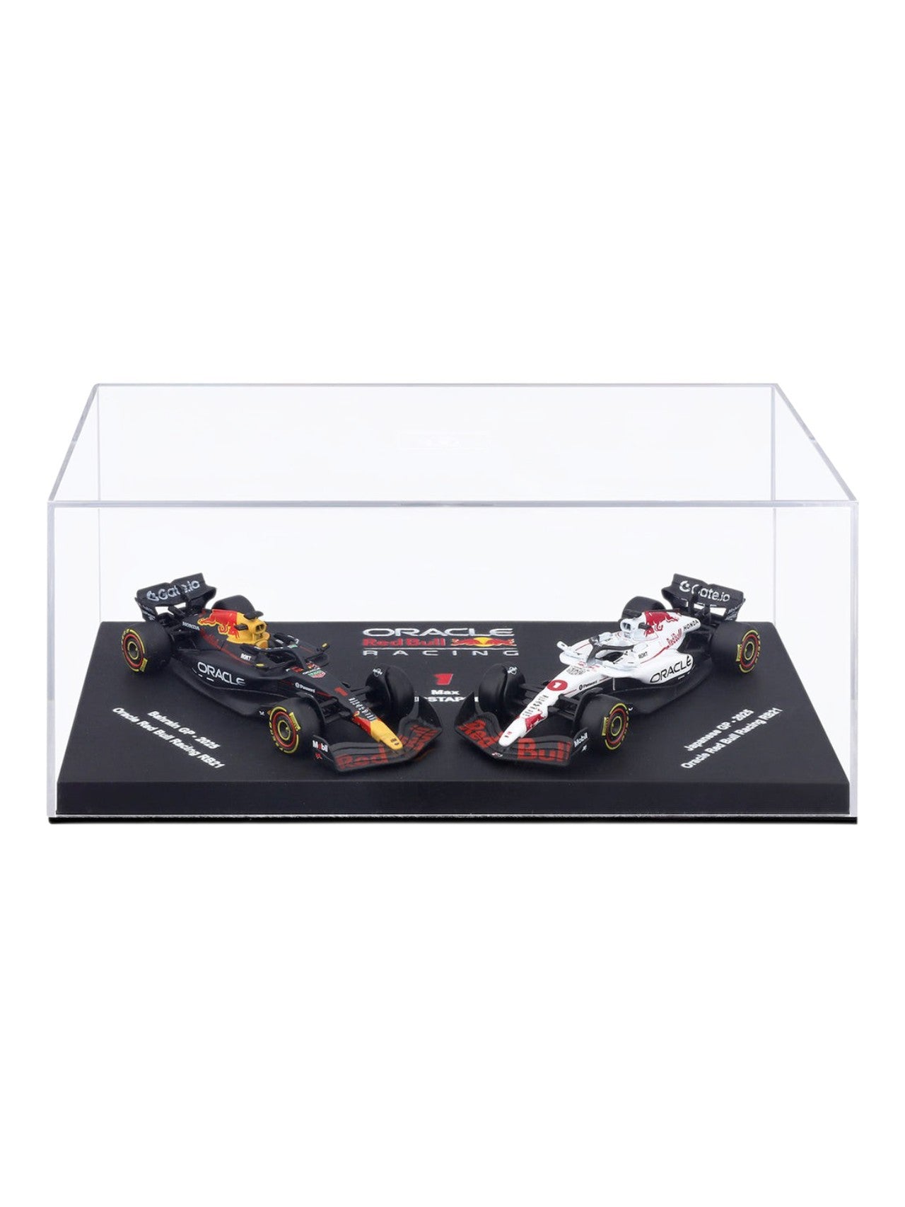 Bburago (18-58018V) Verstappen Max No.1 'Bahrain Gp 2025 / Japanese Gp 2025 Oracle Red Bull Racing RB21 Diecast Model 1:64 Scale With Acrylic Protecter