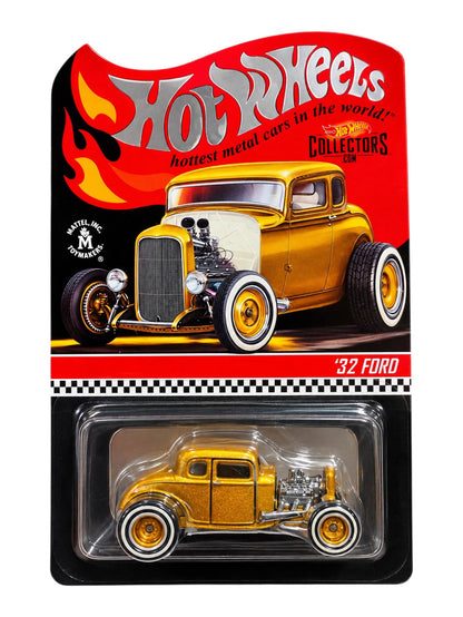 Hotwheels ’32 Ford Collector Edition Die-Cast Car | Classic Gold Hot Rod |Premium RLC Vintage Collectible Limited Edition 11180/17500 1:64 Scale