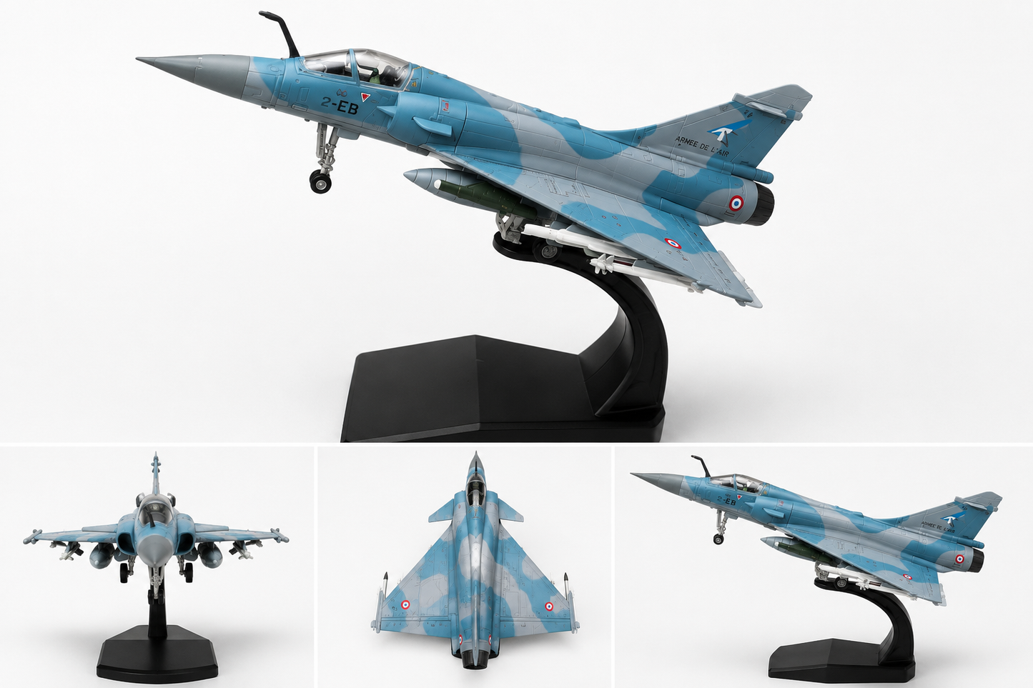 Aircraft Dassault Mirage 2000 Fighter Jet "2-EB Air Force Diecast With Display Stand 1:100 Scale