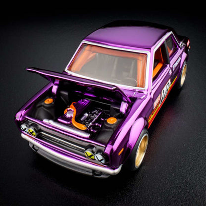 Hotwheels '71 datsun 510 imported premium RLC 1:64 scale with protector