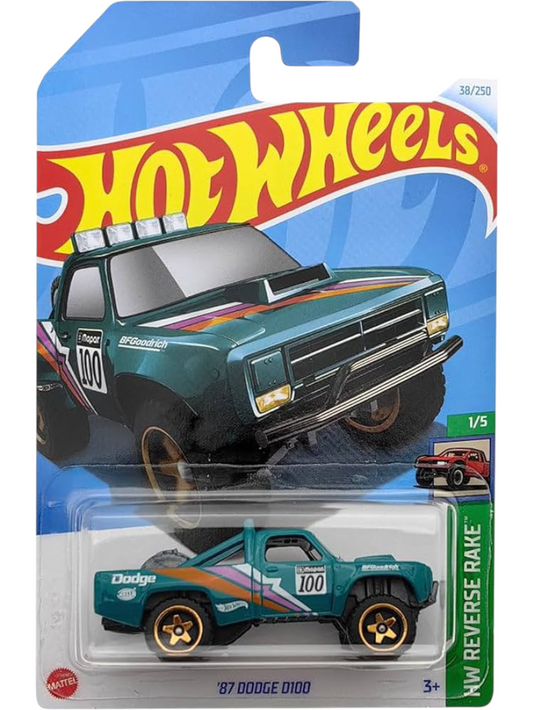 Hotwheels 87 Dodge D100 1:64 Imported Mainline HTB89-N7C5
