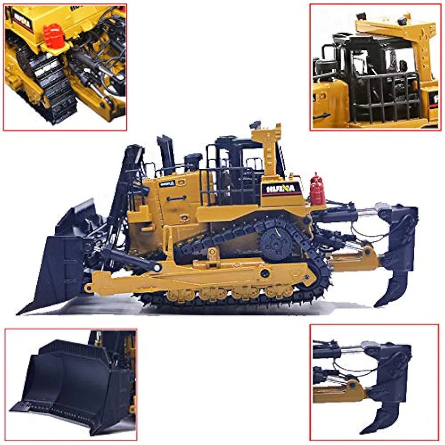 HUI NA Diecast Engineering Bulldozer Vehicle Model Imported 1:50 Scale