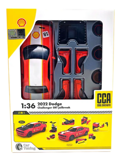 CCA 2022 Dodge Challenger SRT Jailbreak 2 in 1 Car Tuning Set 1:36 Scale