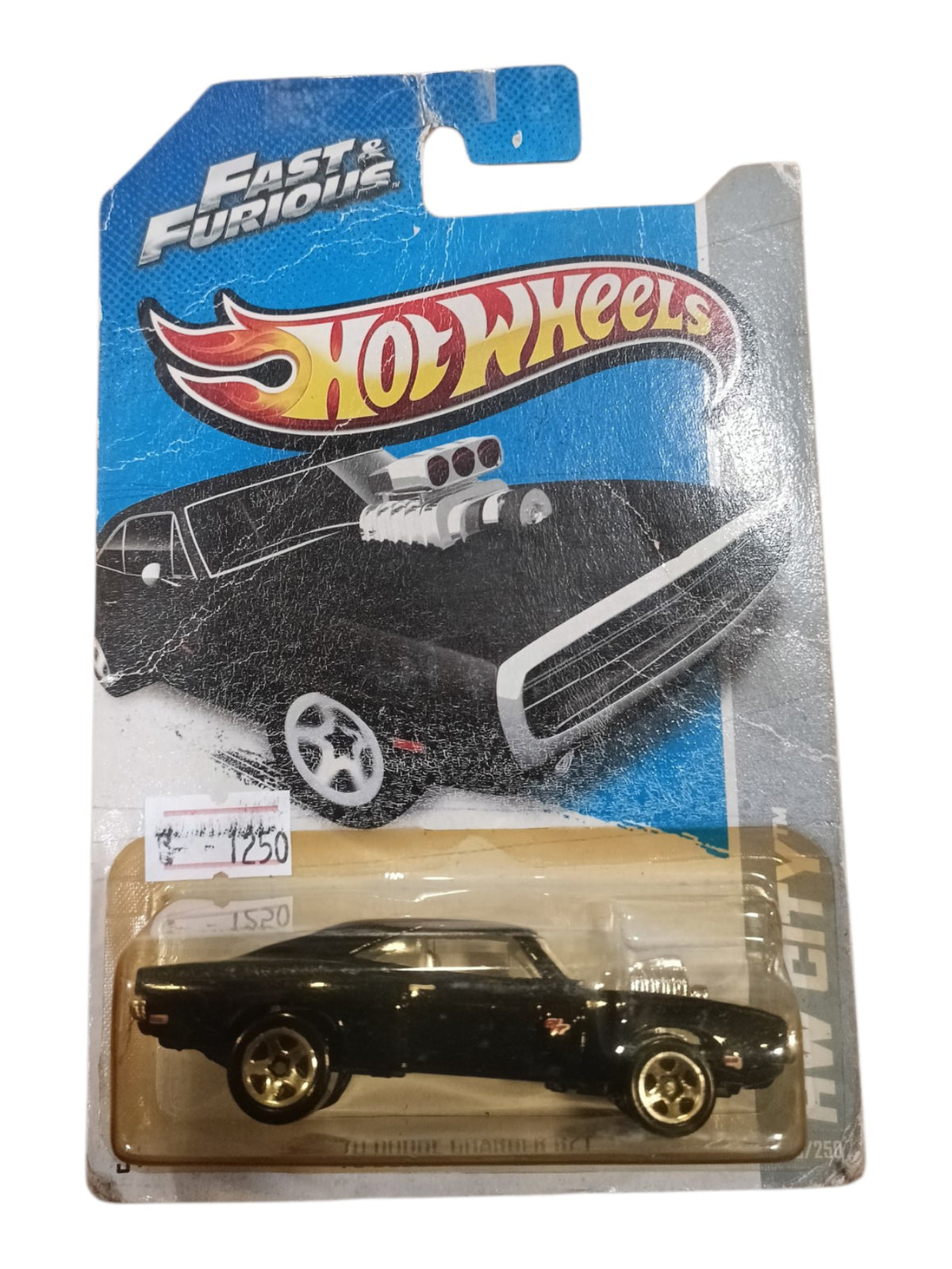 HotWheels Fast And Furious '70 Dodge Charger R/T Imported Mainline 1:64 Scale ( Card Damege Car Mint Condition ) Diecast Model
