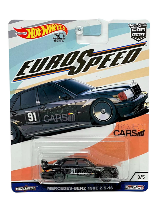 HotWheels Car Culture Eurospeed Mercedes-Benz 190E 2.5-16 Imported Premium 1:64 Scale
